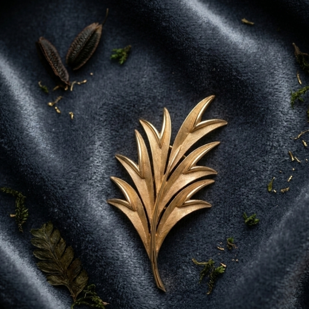 Vintage 1962 Crown Trifari Wheat Brooch